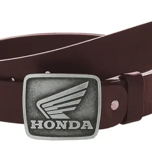 Vrácení Zdarma Kožený moto opasek se sponou Honda hnědý