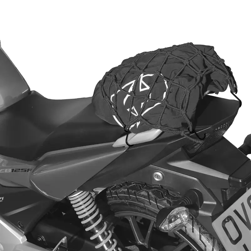 Pružná zavazadlová síť Oxford pro motocykly reflexní černá Cenový Hit