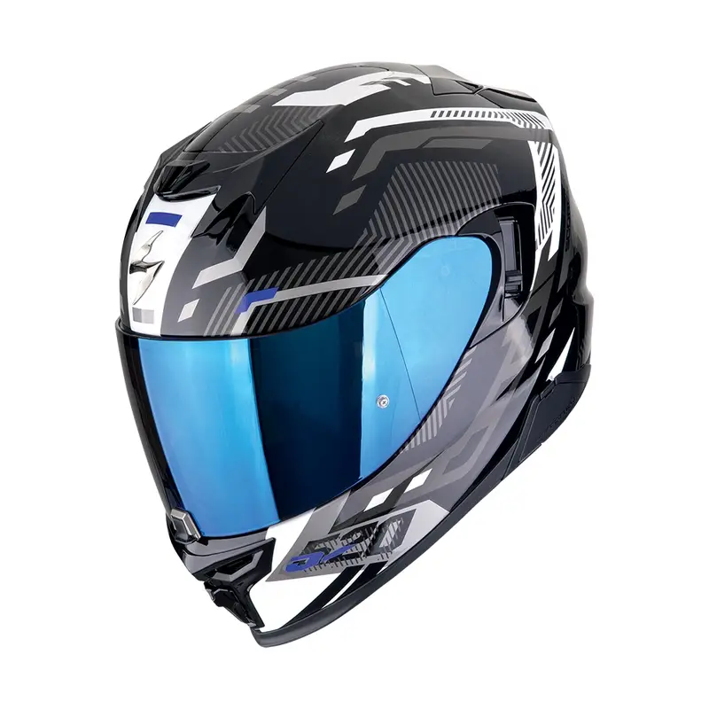 Ihned K Objednání Integrální helma na motorku Scorpion EXO-520 EVO AIR RANKA černo-bílo-modrá výprodej
