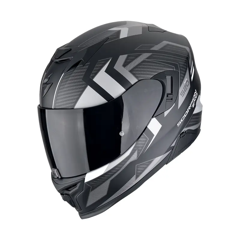 Integrální helma na motorku Scorpion EXO-520 EVO AIR SENSUS matná černo-stříbrná výprodej Pouze Dnes