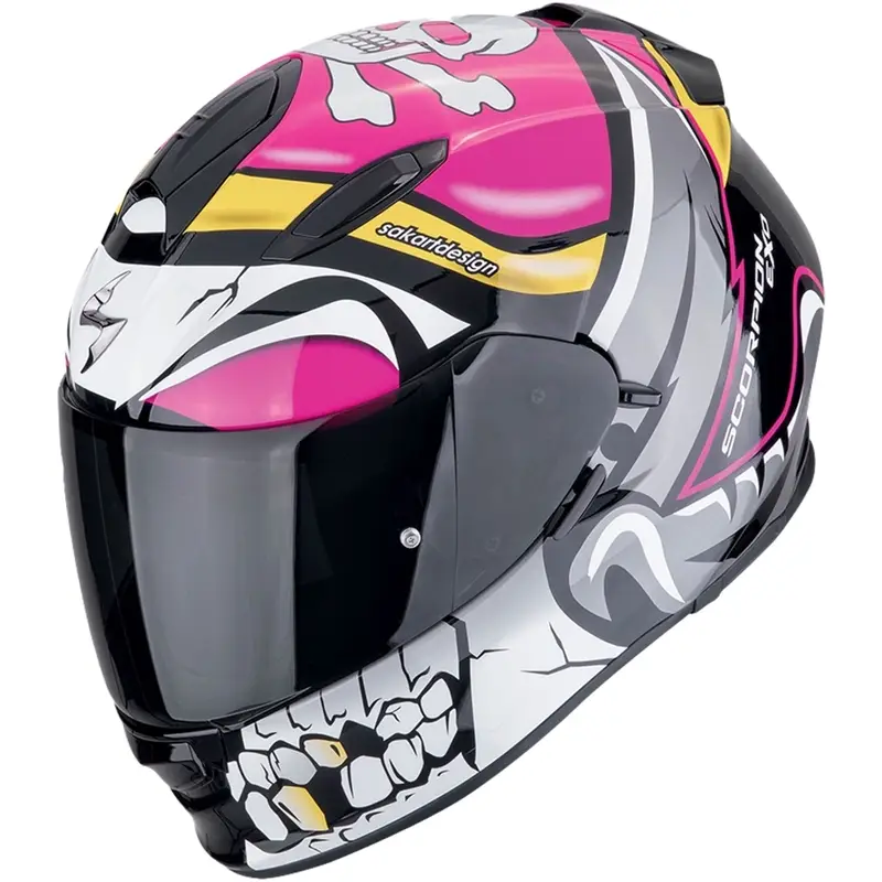 Integrální helma na motorku Scorpion EXO-491 PIRATE růžová Aktuální