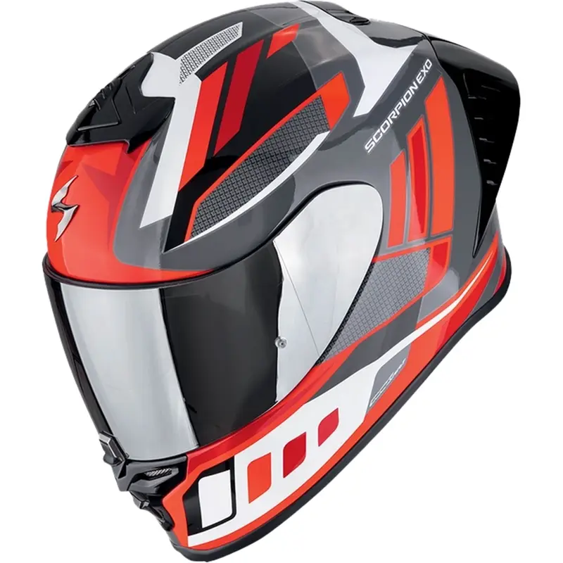 Nová Kolekce Integrální helma na motorku Scorpion EXO-R1 EVO II AIR VITAL šedo-bílo-červená