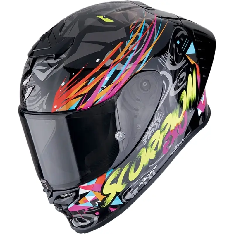 Integrální helma na motorku Scorpion EXO-R1 EVO II AIR SAVAGE černo-modro-růžová Pouze Dnes