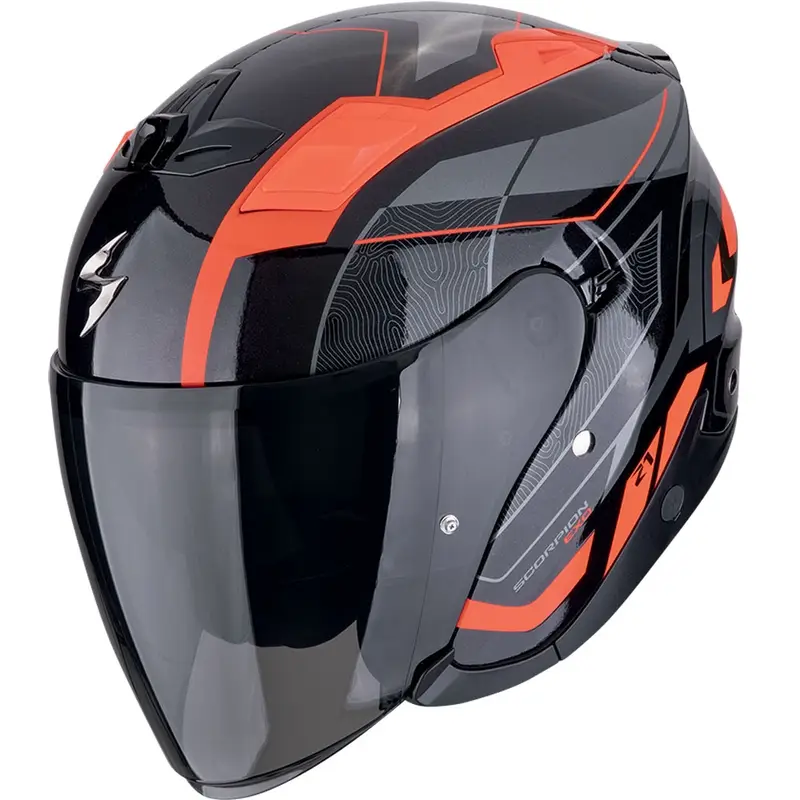 Ověřený Otevřená helma na motorku Scorpion EXO-Z1 VUE černo-červená