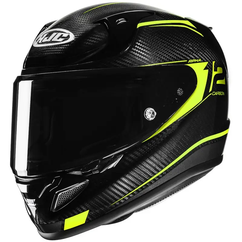 Integrální helma na motorku HJC RPHA 12 CARBON Keres MC3H fluo žluto-černá Novinka