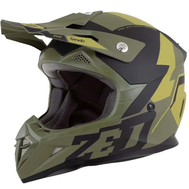 Cenová Bomba Dětská motokrosová helma ZED X1.9 Tendo tmavě zeleno-světle zelená