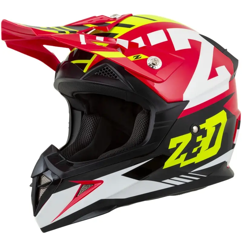 Nejlepší Cena Dětská motokrosová helma na motorku ZED X1.9D Targa červeno-fluo žluto-černo-bílá