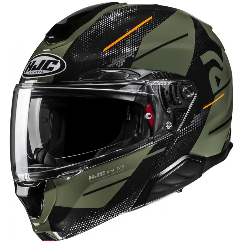 Výklopná helma na motorku HJC RPHA 91 Blat MC7 khaki zeleno-černá Koupit Online