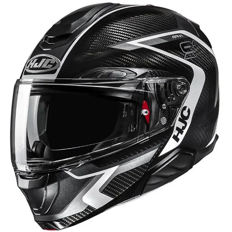 Vrácení Zdarma Výklopná helma na motorku HJC RPHA 91 CARBON Lagos MC5 černo-šedá
