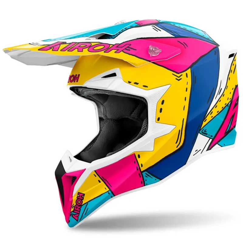 Bezpečná Platba Motokrosová helma Airoh Wraaap Paint matná multicolor