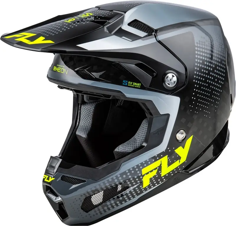 Ověřený Motokrosová helma na motorku FLY Racing Formula S Carbon šedo-fluo žlutá