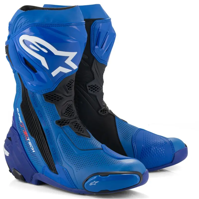 Boty na motorku Alpinestars Supertech R Vented modro-černé Omezená Nabídka
