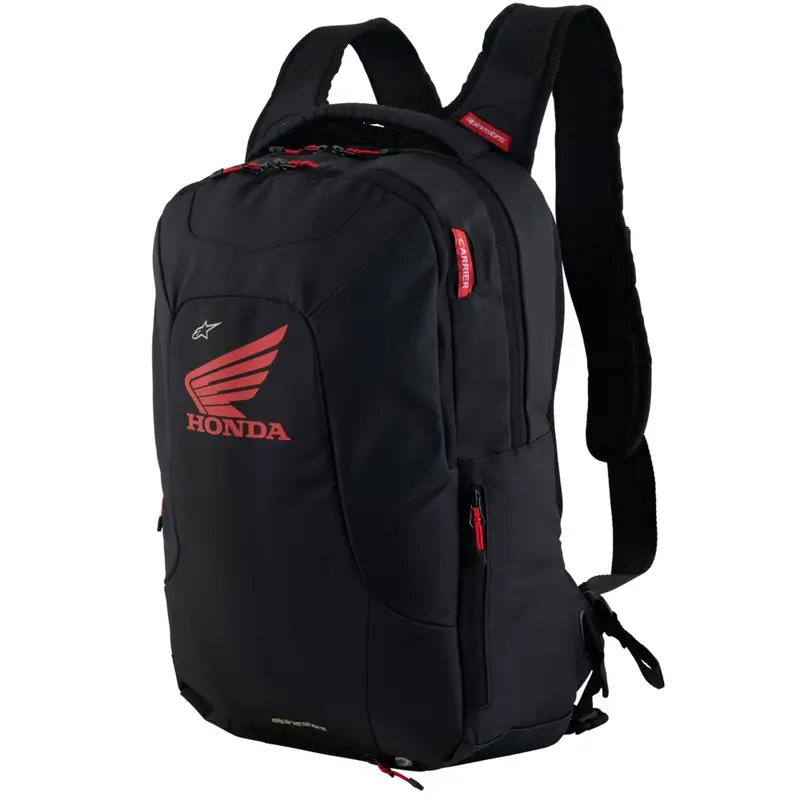 Batoh na motorku Alpinestars City Hunter V2 kolekce Honda černo-červený 22 l Levný