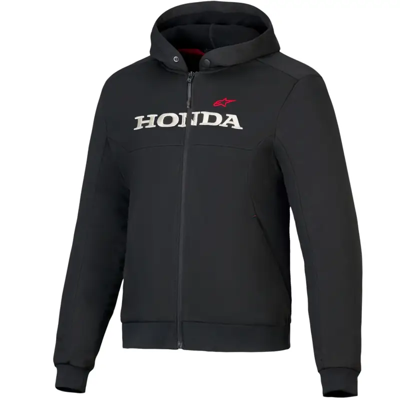 Mikina na motorku Alpinestars Chrome V3 Sport Hoodie kolekce Honda černo-béžovo-červená Originální