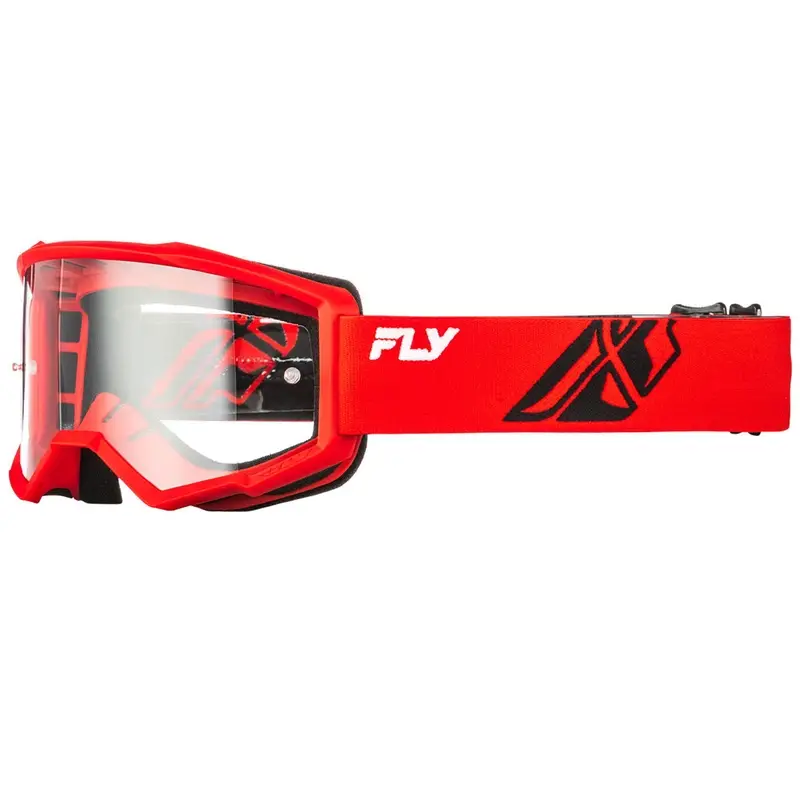 Dětské motokrosové brýle FLY Racing Focus červeno-černé s čirým plexi Speciální Cena