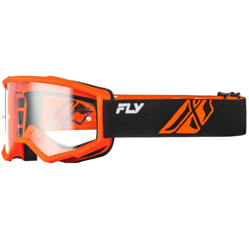 Levný Dětské motokrosové brýle FLY Racing Focus černo-oranžové II s čirým plexi