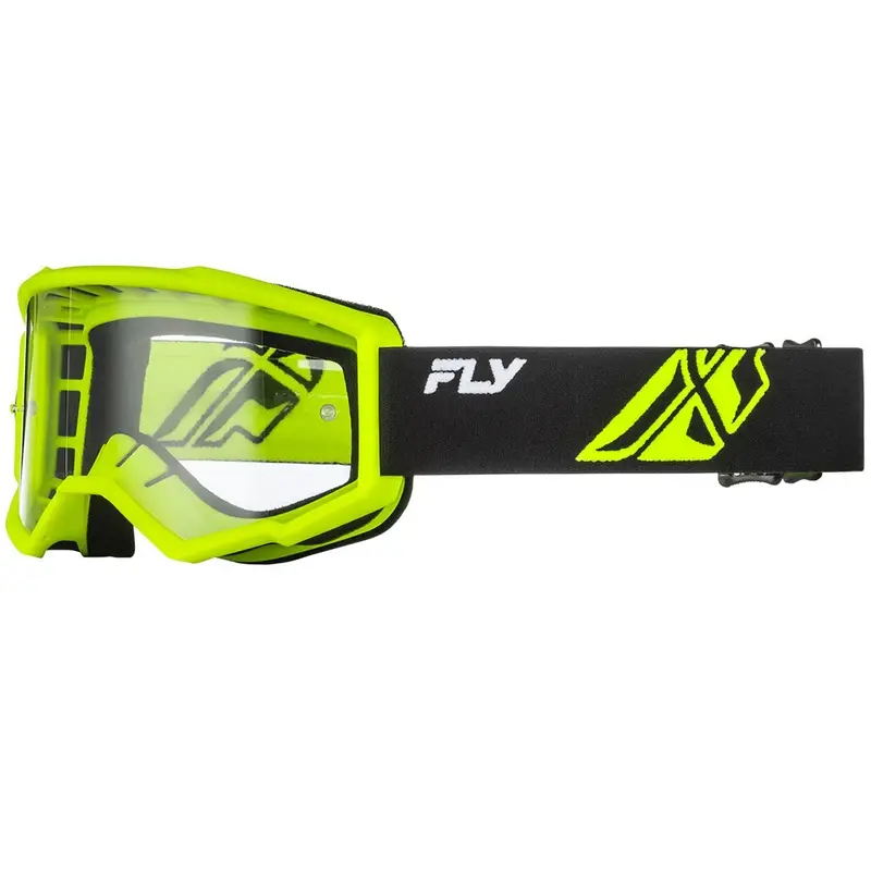 Akční Cena Dětské motokrosové brýle Fly Racing Focus černo-fluo zelené s čirým plexi