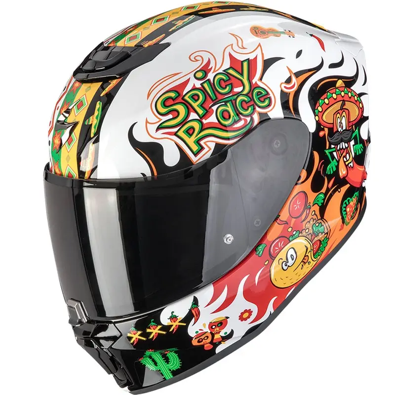 Dětská helma na motorku Scorpion EXO-JNR Air Yucatan bílo-oranžovo-černá Top Prodej