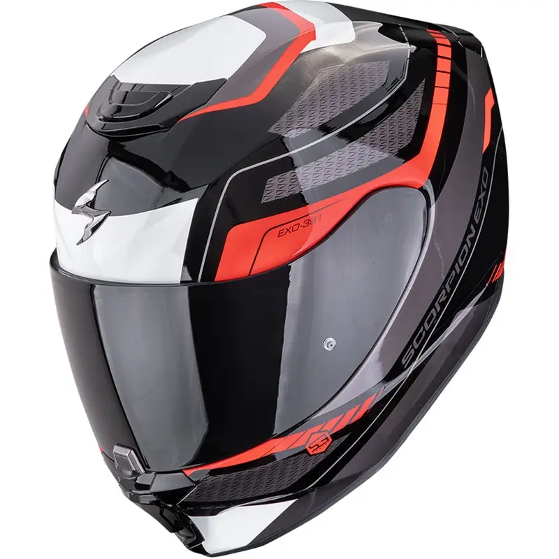 Integrální helma na motorku Scorpion EXO-391 Leo černo-červená Nejprodávanější