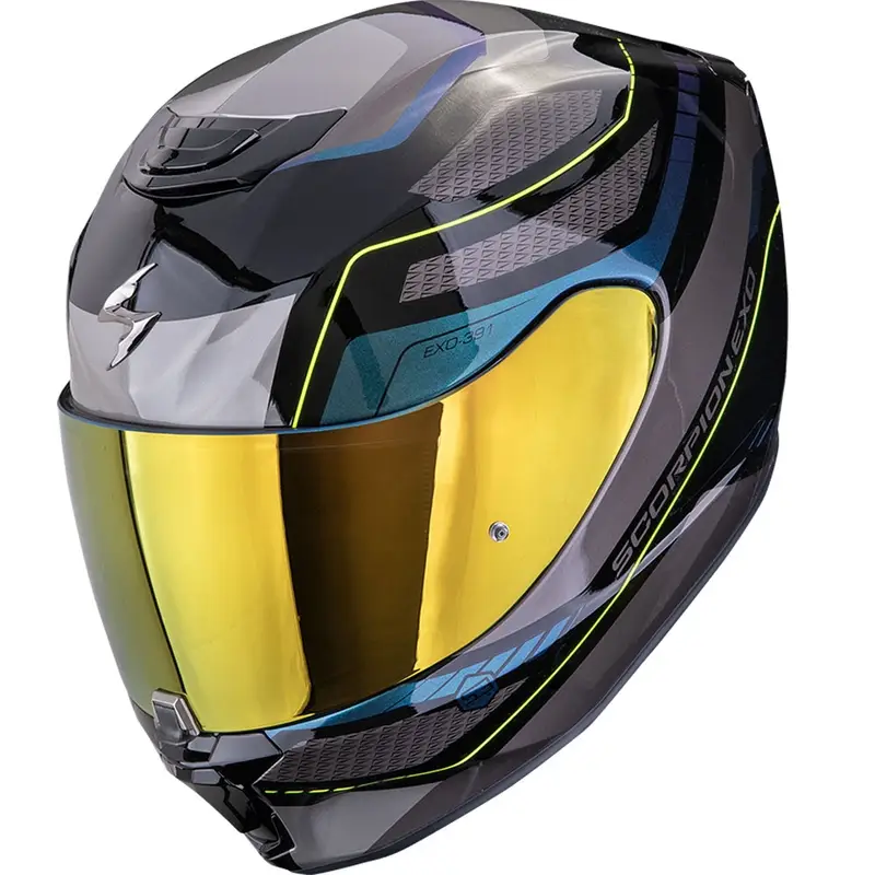 Integrální helma na motorku Scorpion EXO-391 Leo černo-modrá Časově Omezené