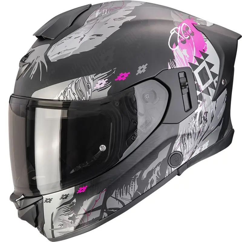 Integrální helma na motorku Scorpion EXO-530 Air Hadji matná černo-růžové Akce