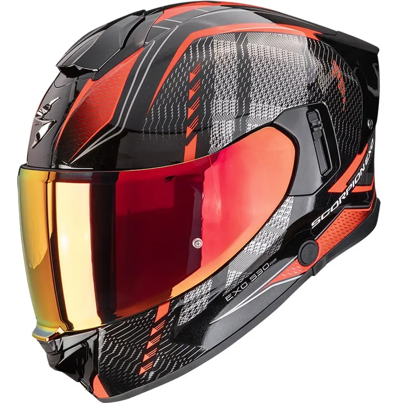 Integrální helma na motorku Scorpion EXO-530 Air Theras metalická černo-červená Autentický