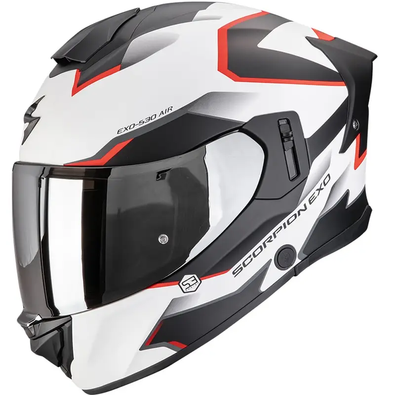 Přímo Od Výrobce Integrální helma na motorku Scorpion EXO-530 Air Clip matná bílo-černo-červená