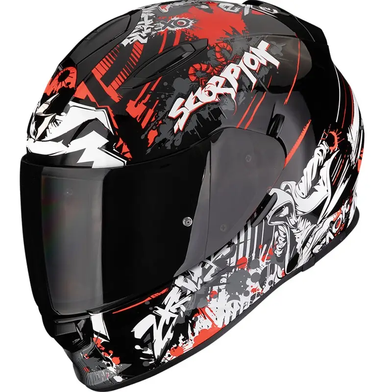Integrální helma na motorku Scorpion EXO-491 Spector černo-červená Rychlé Dodání