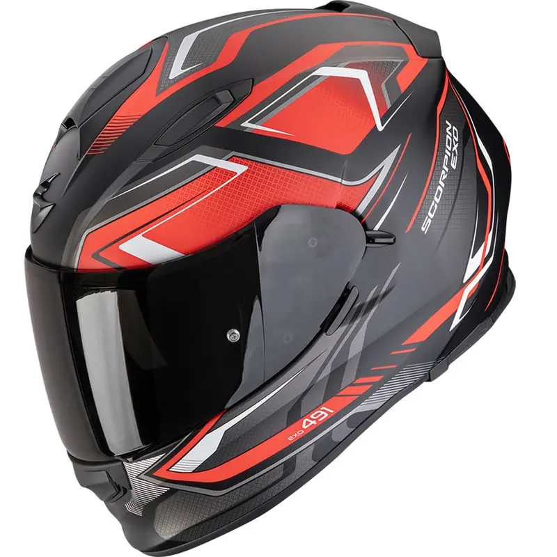 Integrální helma na motorku Scorpion EXO-491 Zumo matná černo-červená Aktuální