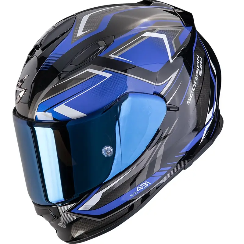 Omezená Nabídka Integrální helma na motorku Scorpion EXO-491 Zumo černo-modrá