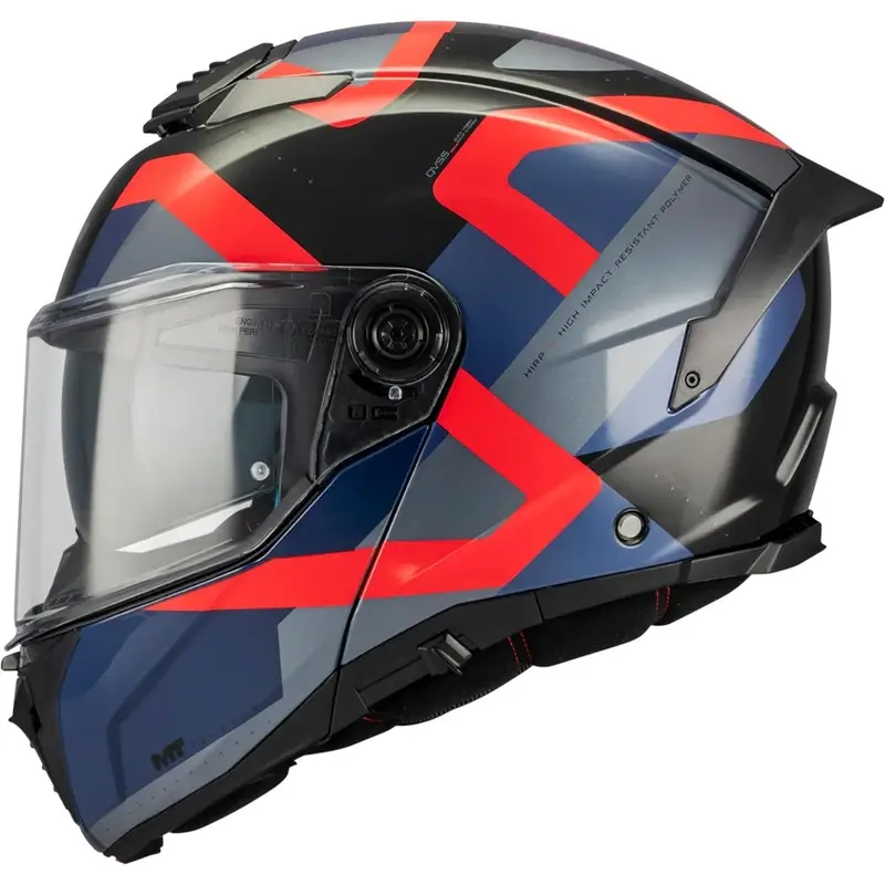 Výklopná helma na motorku MT Atom 2 SV Dexter B15 modro-černo-červená Oblíbený