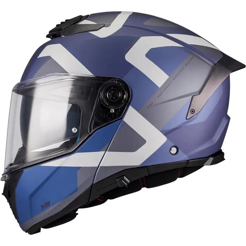 Výklopná helma na motorku MT Atom 2 SV Dexter C2 matná modro-šedá Časově Omezené