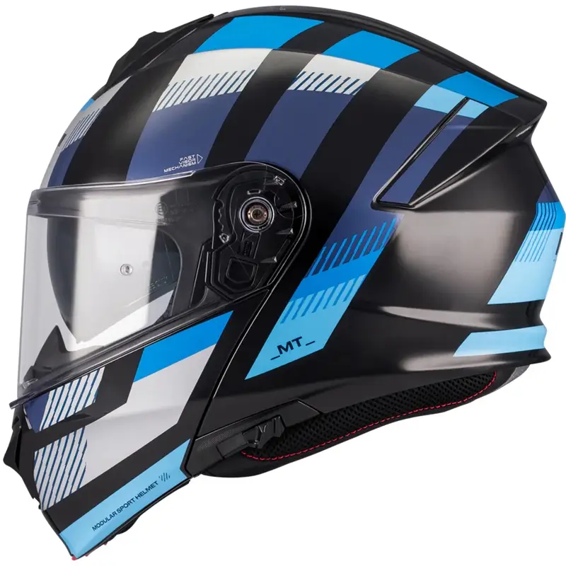 Výklopná helma na motorku MT Genesis SV Stroke B7 černo-modrá Super Cena