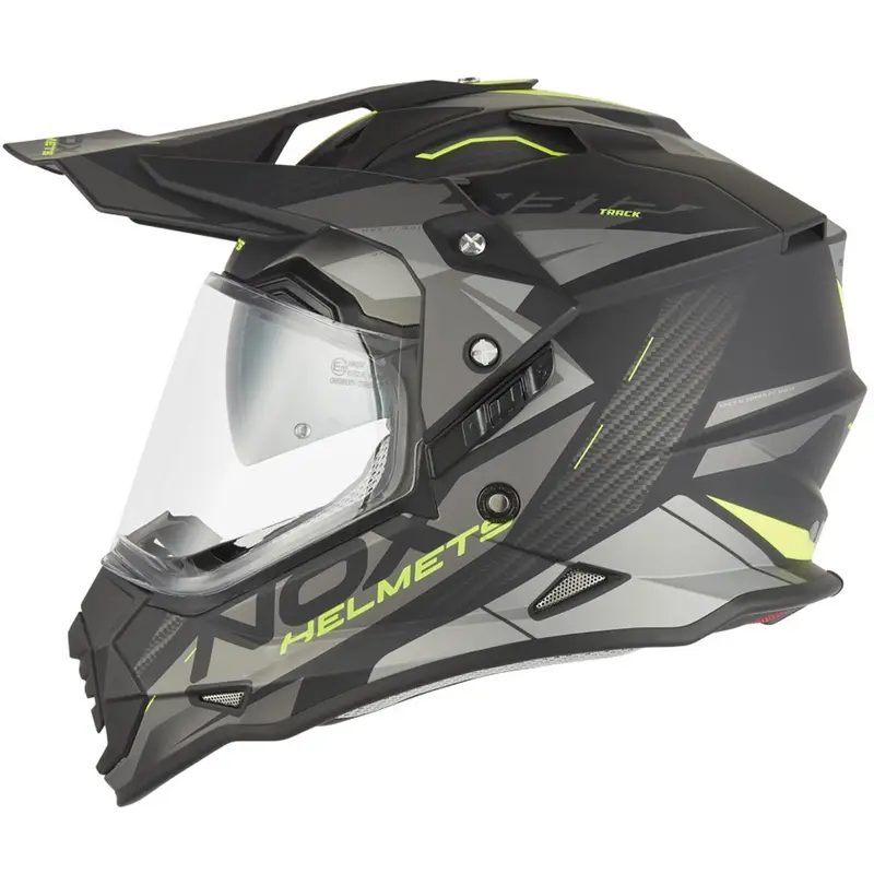 Enduro helma na motorku NOX N312 Track matná černo-fluo žlutá Cenově Výhodný