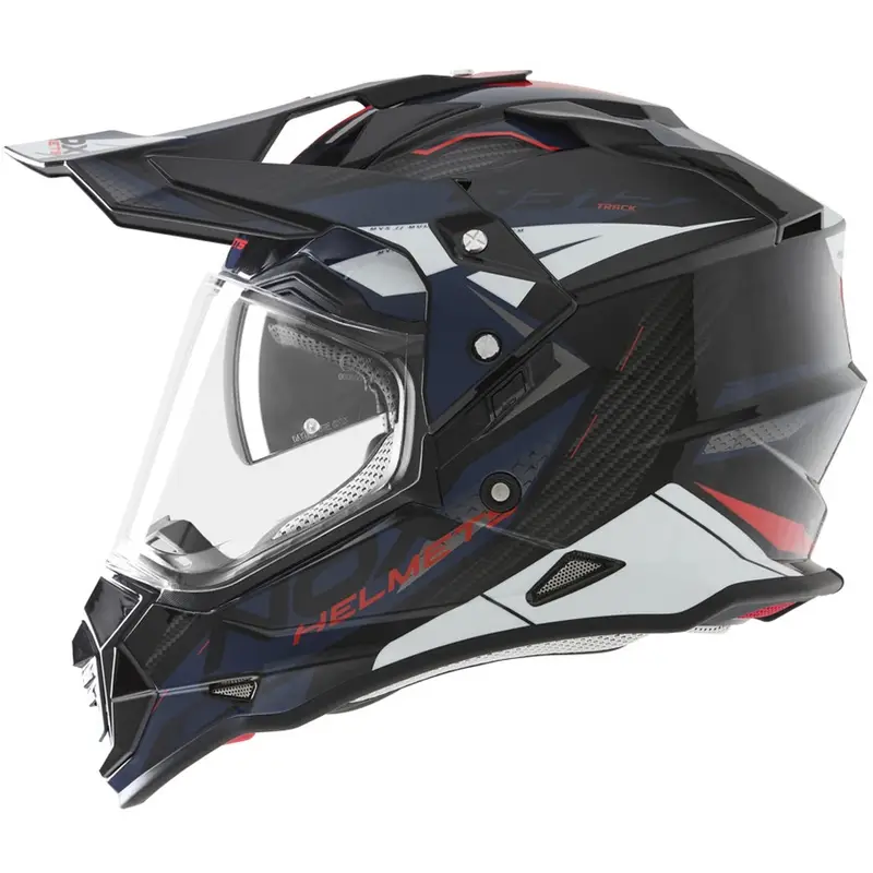 Poslední Šance Enduro helma na motorku NOX N312 Track modro-červená