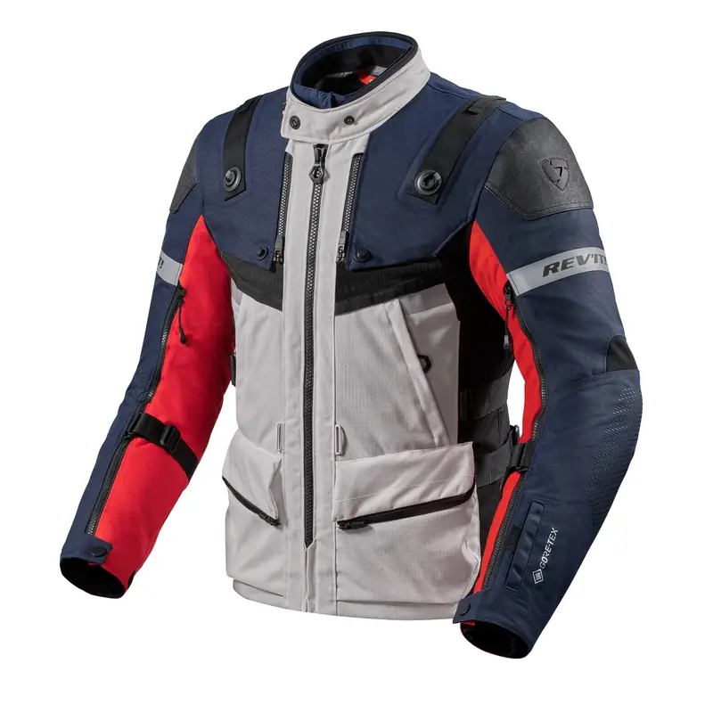 Bunda na motorku Revit Defender 3 GTX červeno-modrá - II. jakost Akce