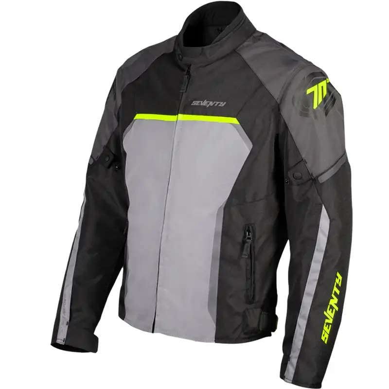 Bunda na motorku Seventy Degrees SD-JR65 Piston černo-šedo-fluo žlutá Poslední Šance