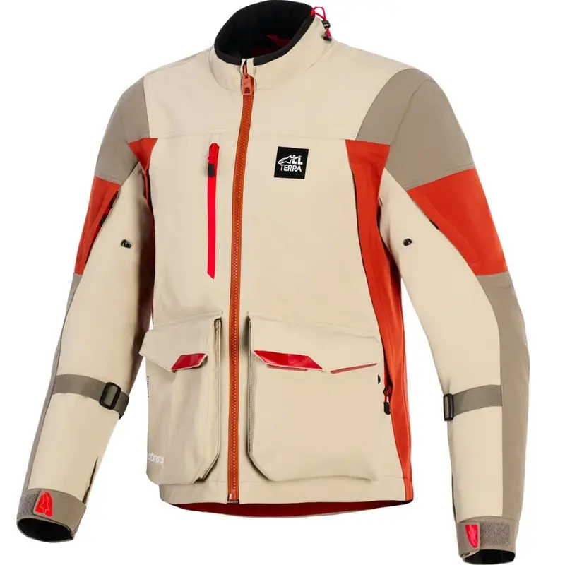 Zlevněný Bunda na motorku Alpinestars Maxdura Drystar XF hnědo-oranžová