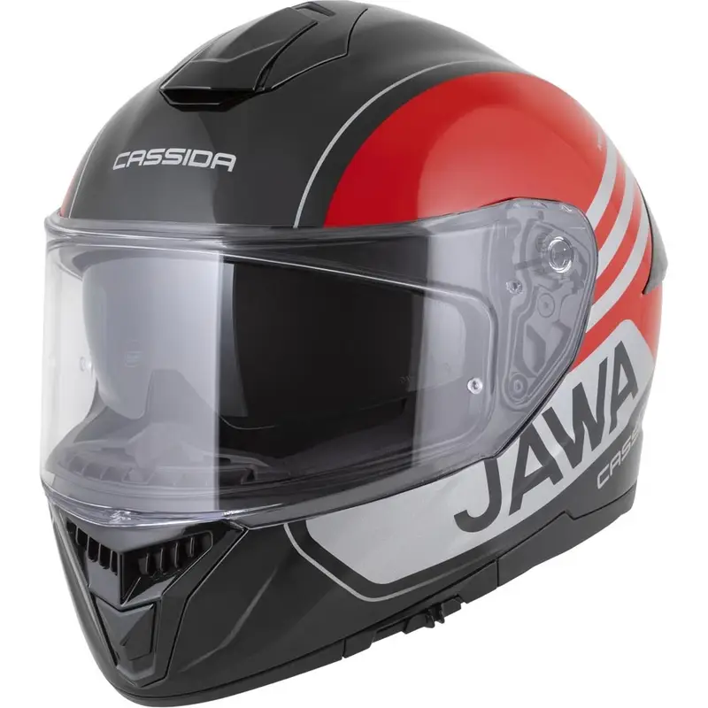 Hit Sezóny Integrální helma na motorku Cassida Integral GT 2.1 Jawa Sport černo-perleťově červeno-stříbrná