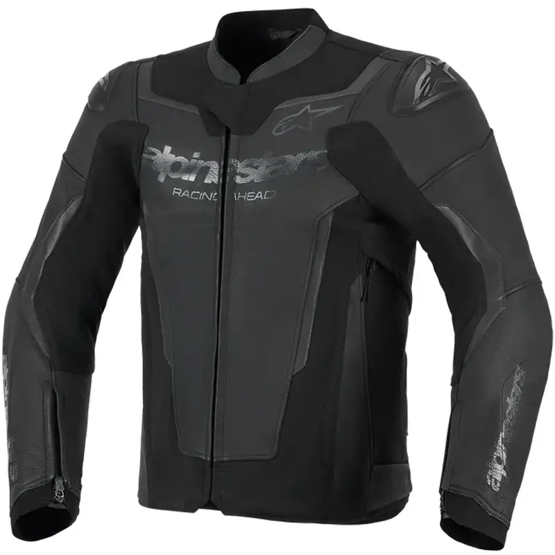 Kožená bunda na motorku Alpinestars GP Force V2 černo-černá Cenově Výhodný