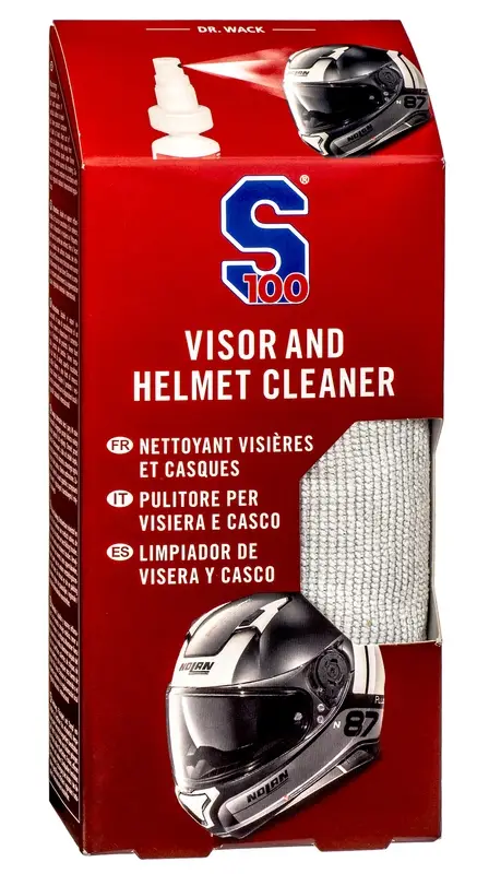 Čistič hledí S100 s mikrovláknovou utěrkou - Visor & Helmet Cleaner 100 ml Bezpečná Platba