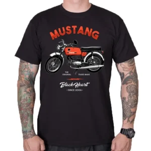 Pánské triko Black Heart Mustang Nejlepší Cena