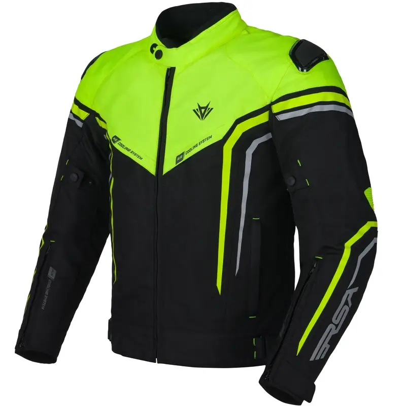 Bunda na motorku RSA Compact 2 EVO černo-šedo-fluo žlutá Pouze Dnes