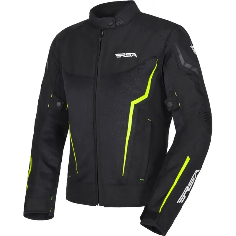 Nejprodávanější Dámská bunda na motorku RSA Bolt černo-bílo-fluo žlutá