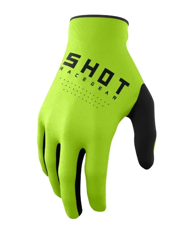 Akční Cena Motokrosové rukavice Shot Raw černo-fluo zelené výprodej