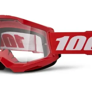 Motokrosové brýle 100% STRATA 2 New červené (čiré plexi) Objednat Nyní