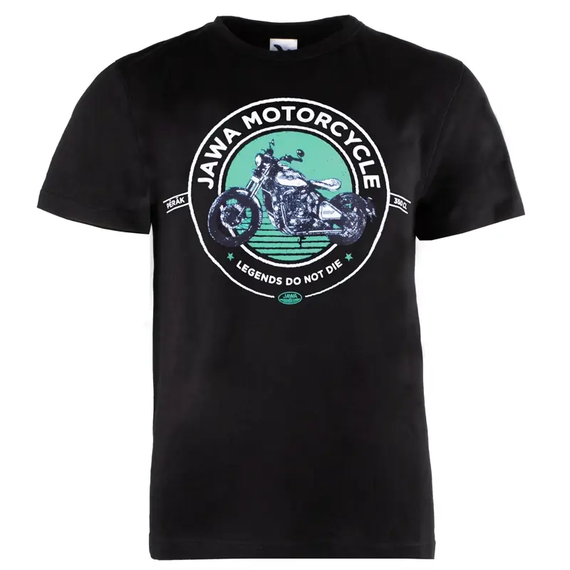 Tričko JAWA Motorcycle černo-zelené Cenová Bomba