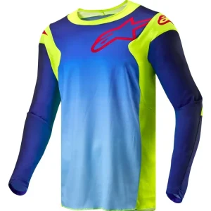 Motokrosový dres Alpinestars Racer Hoen fluo žluto-modro-červený Super Cena