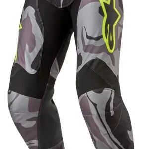 Jen Po Omezenou Doba Motokrosové kalhoty Alpinestars Racer Tactical šedá camo-fluo žluto-černé
