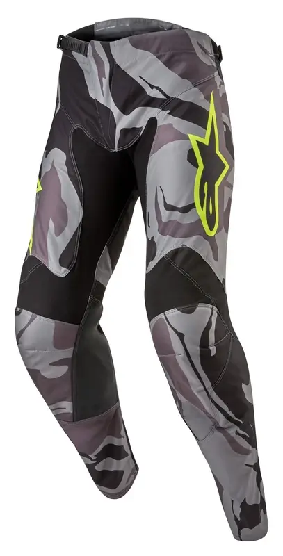 Jen Po Omezenou Doba Motokrosové kalhoty Alpinestars Racer Tactical šedá camo-fluo žluto-černé